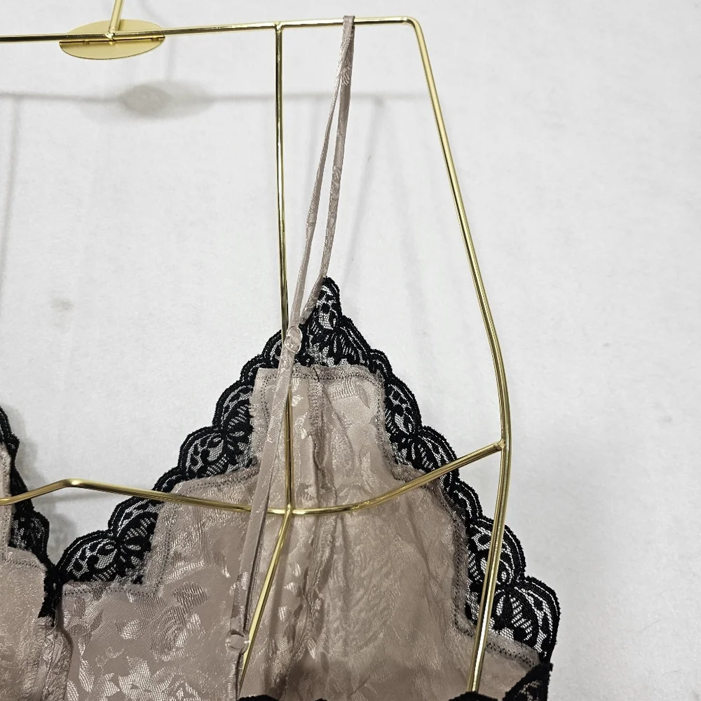 Victoria’s Secret Vintage Gold Label Satin Cream Bodysuit Nightie Large - Picture 11 of 13